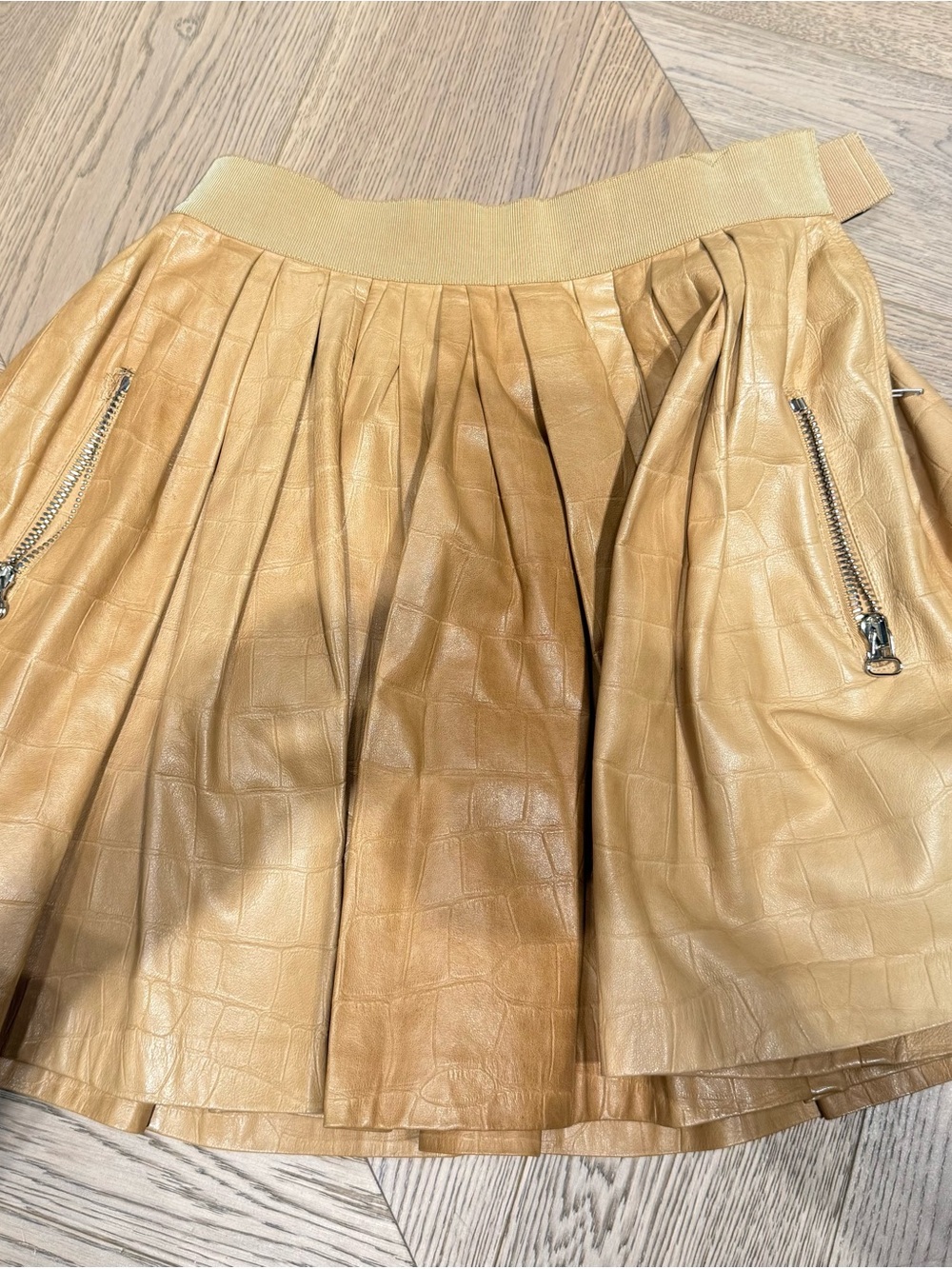 phillip lim 3.1 leather beige skirt 0. Fits XS-S